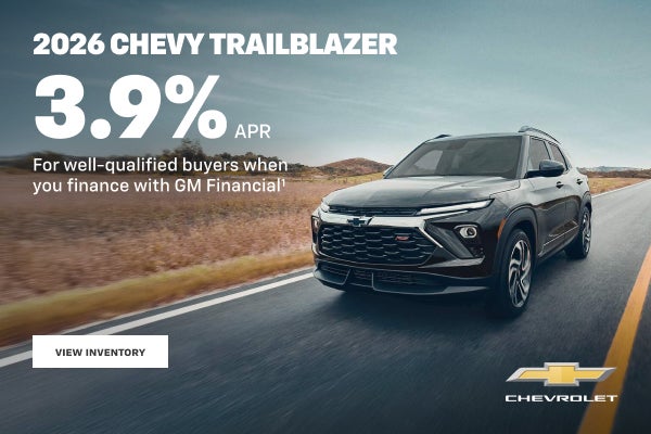2026 Chevy Trailblazer. 3.9% APR for well-qualified buyers when you finance with GM Financial.